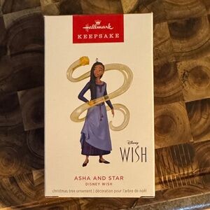 Hallmark Keepsake Disney Wish Asha Ornament with Gold and Purple - Unopened